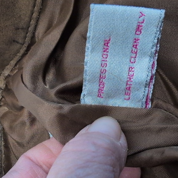 VTG Adler Leather Designs distressed leather mini skirt size 14 - Picture 6 of 6